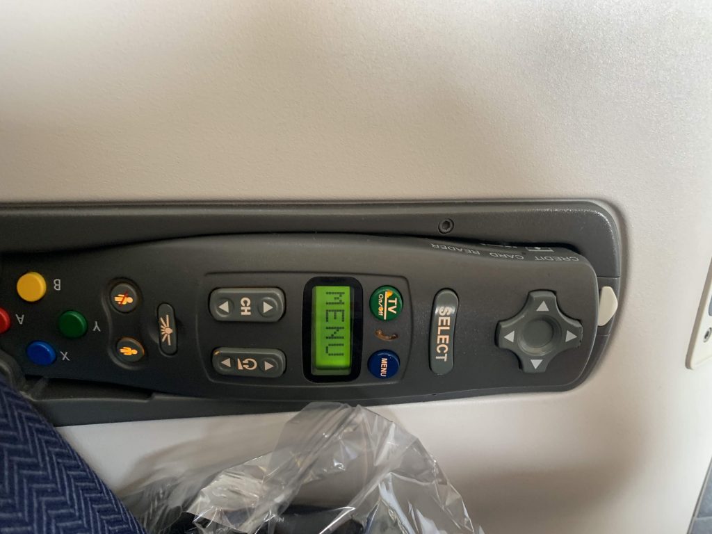 British Airways Club World upper deck IFE Control 