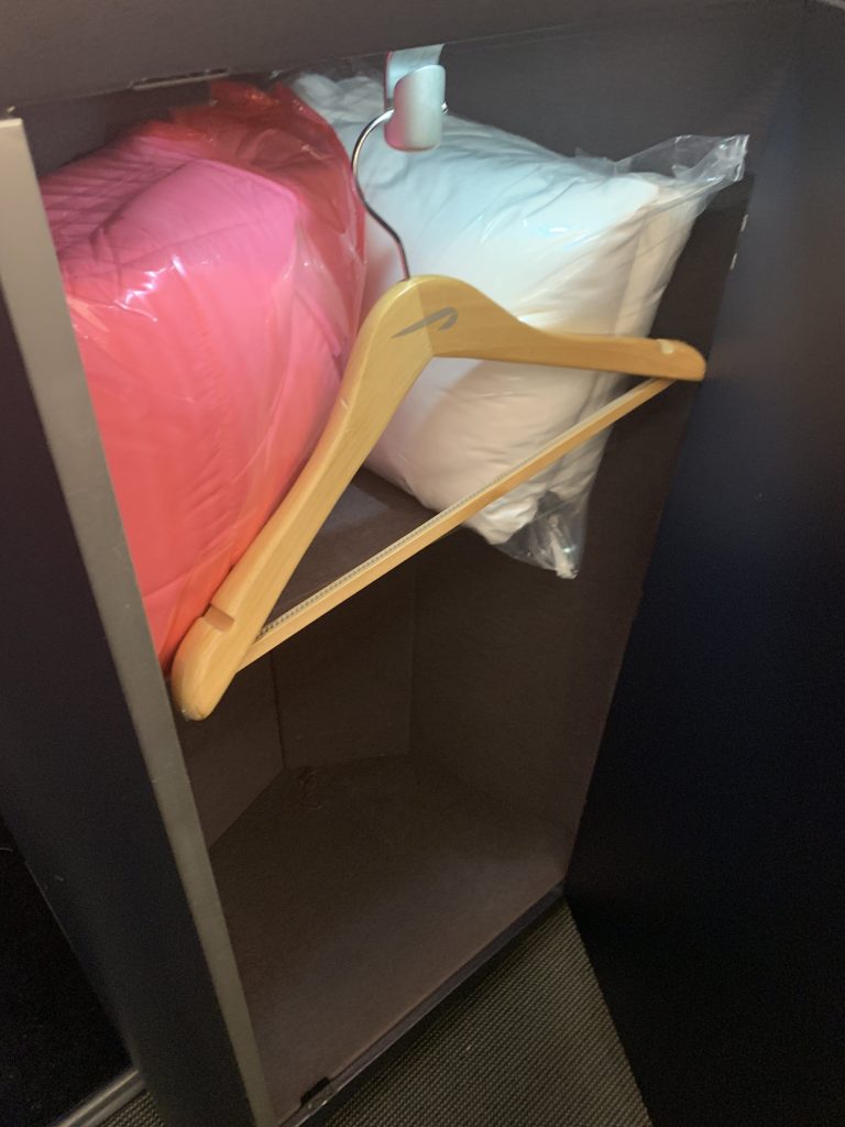 Personal Wardrobe in British Airways First Class  