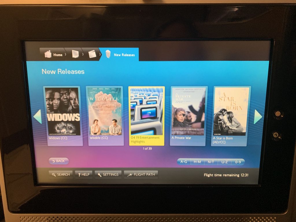 British Airways A380 new First Class IFE Screen 