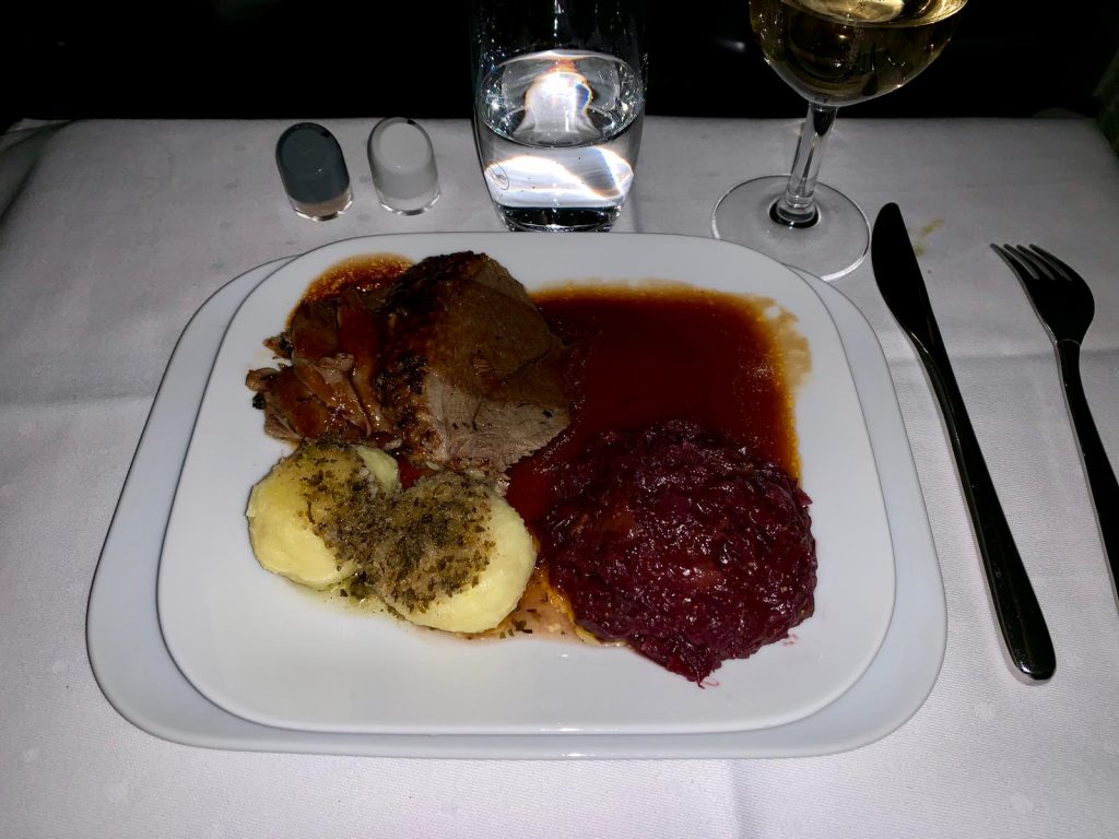 Lufthansa long haul business class meal 