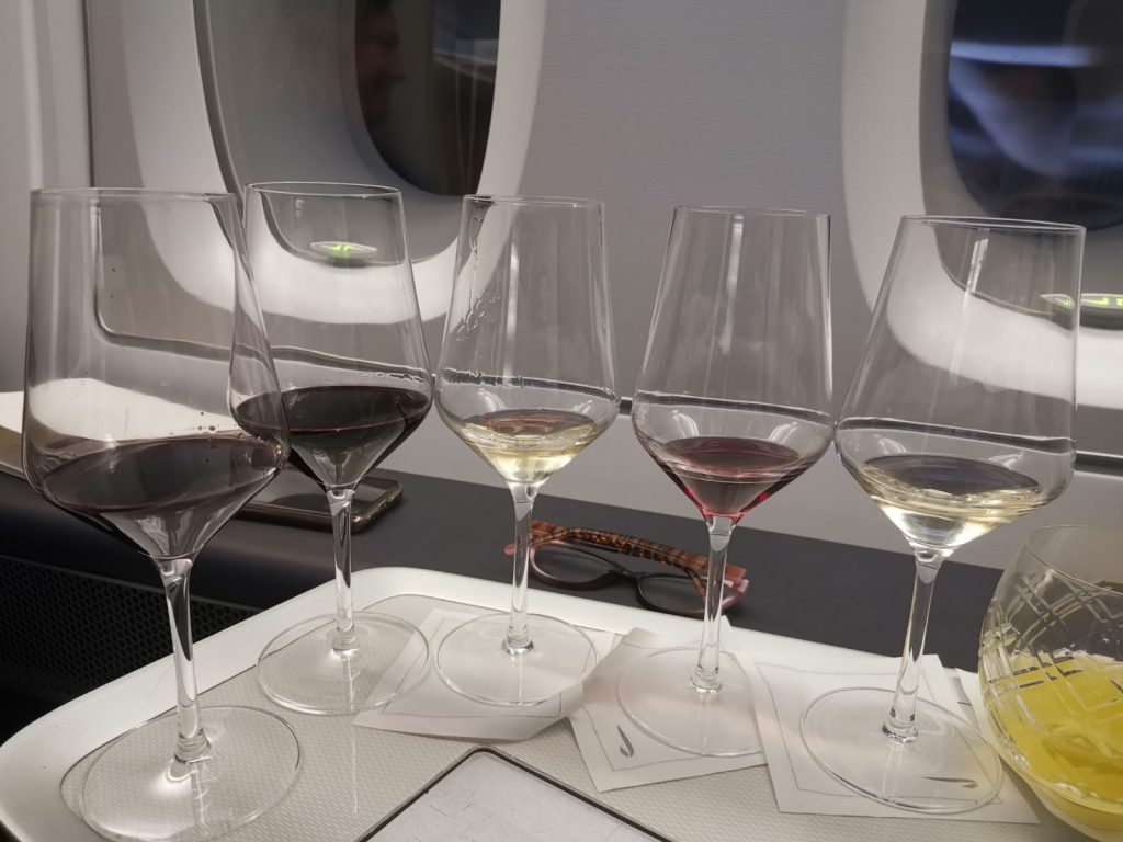 British Airways A380 new First Class wine