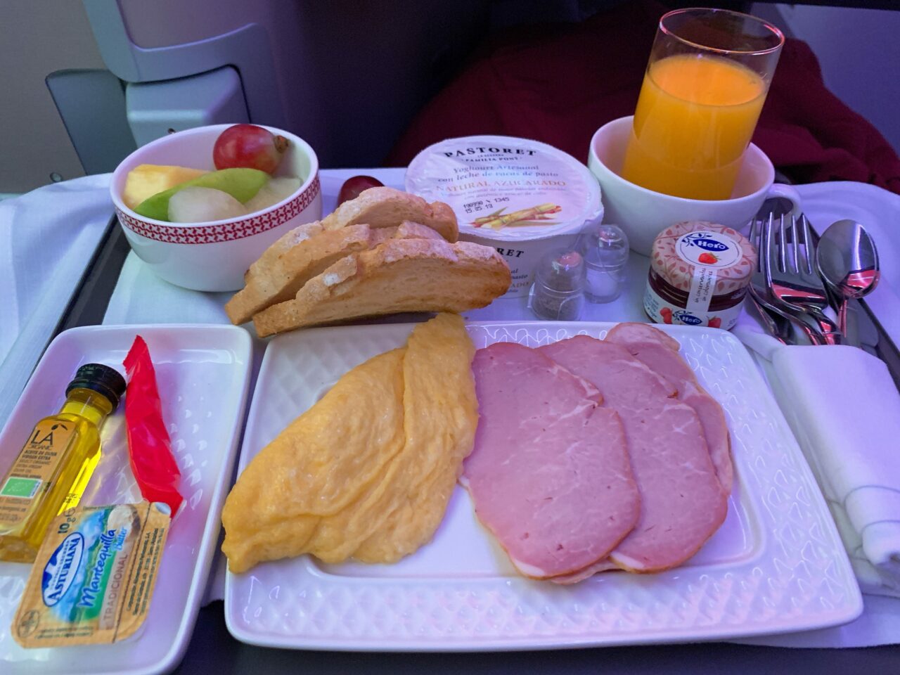 Iberia A350 business class Food