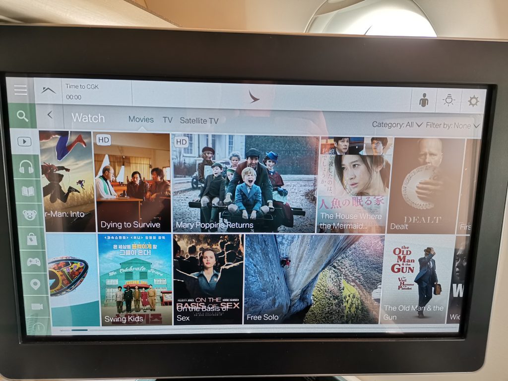 Cathay Pacific Airbus A350 Business Class IFE Screen