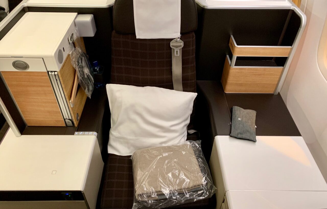 Swiss business class seat 