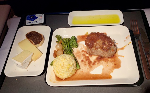 Swiss business class food 