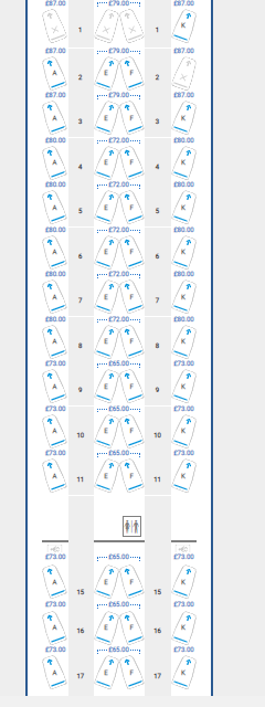 British Airways A350: Club Suite seat map