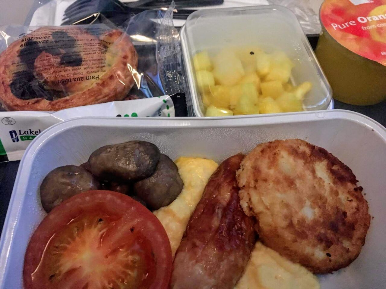 British Airways B787 World Traveller Meal 