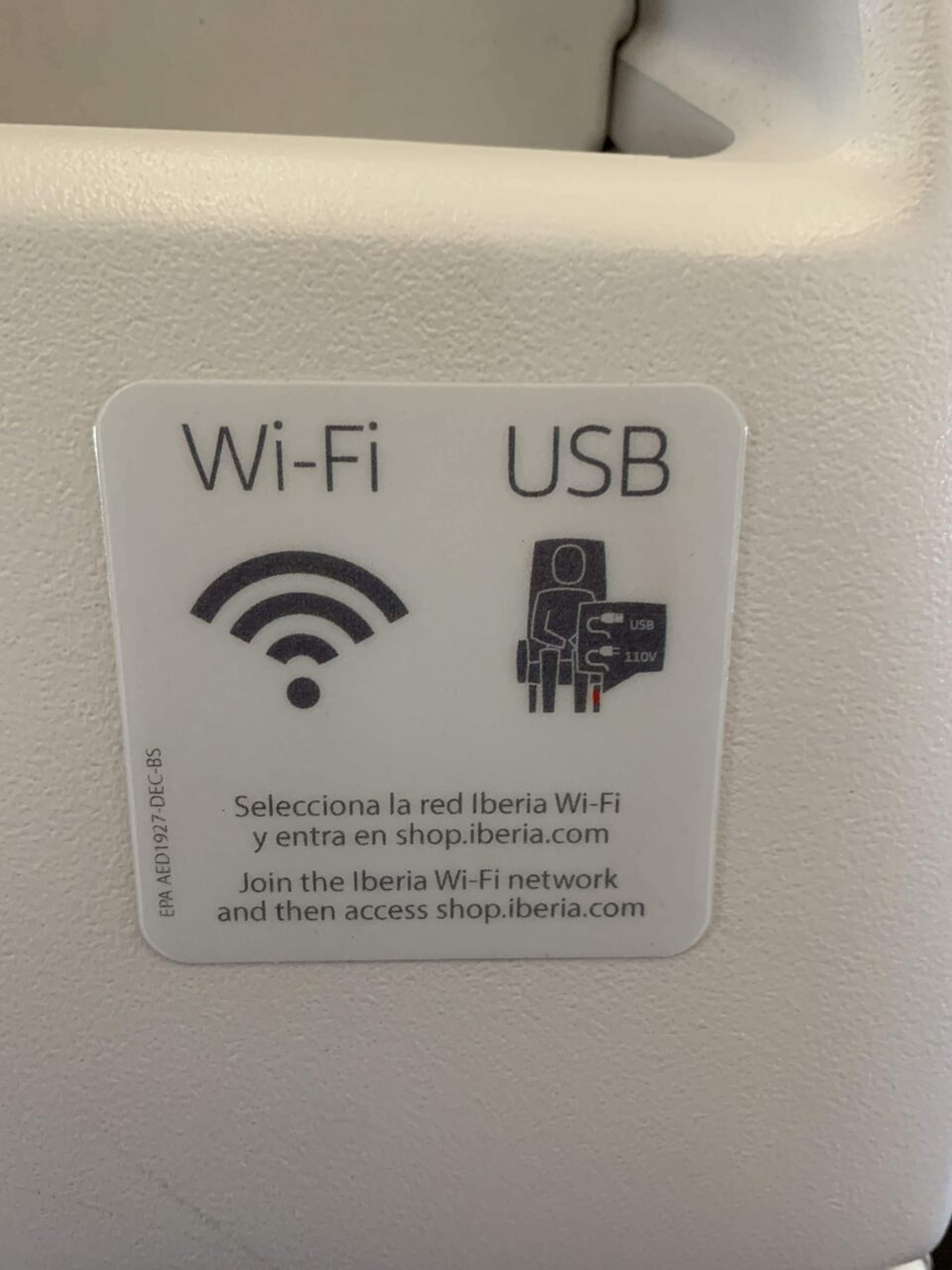 Iberia A320 Business Class Wifi