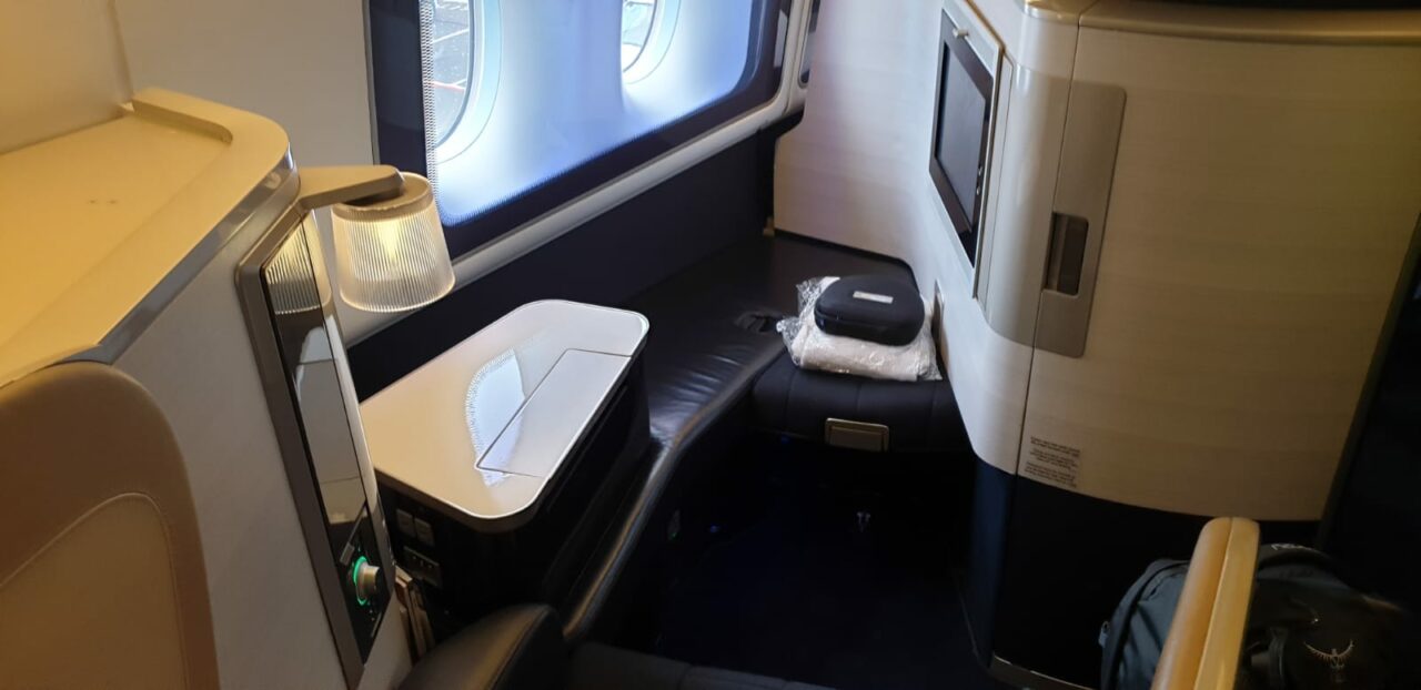 British Airways First Class refurbished seats