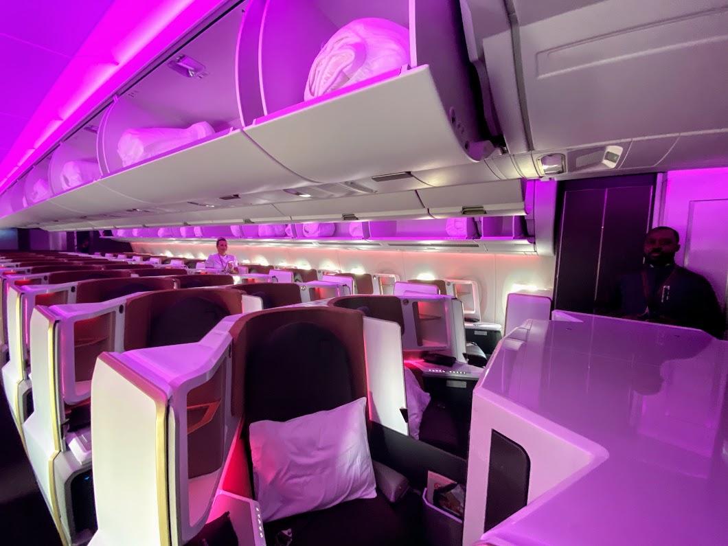 Virgin A350 cabin middle seats