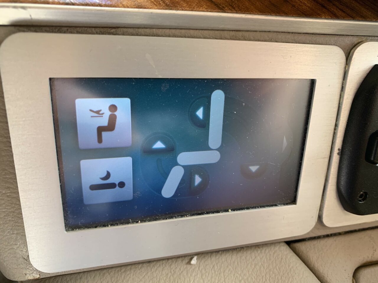 Cathay Pacific B777-300 First class Seat Controls