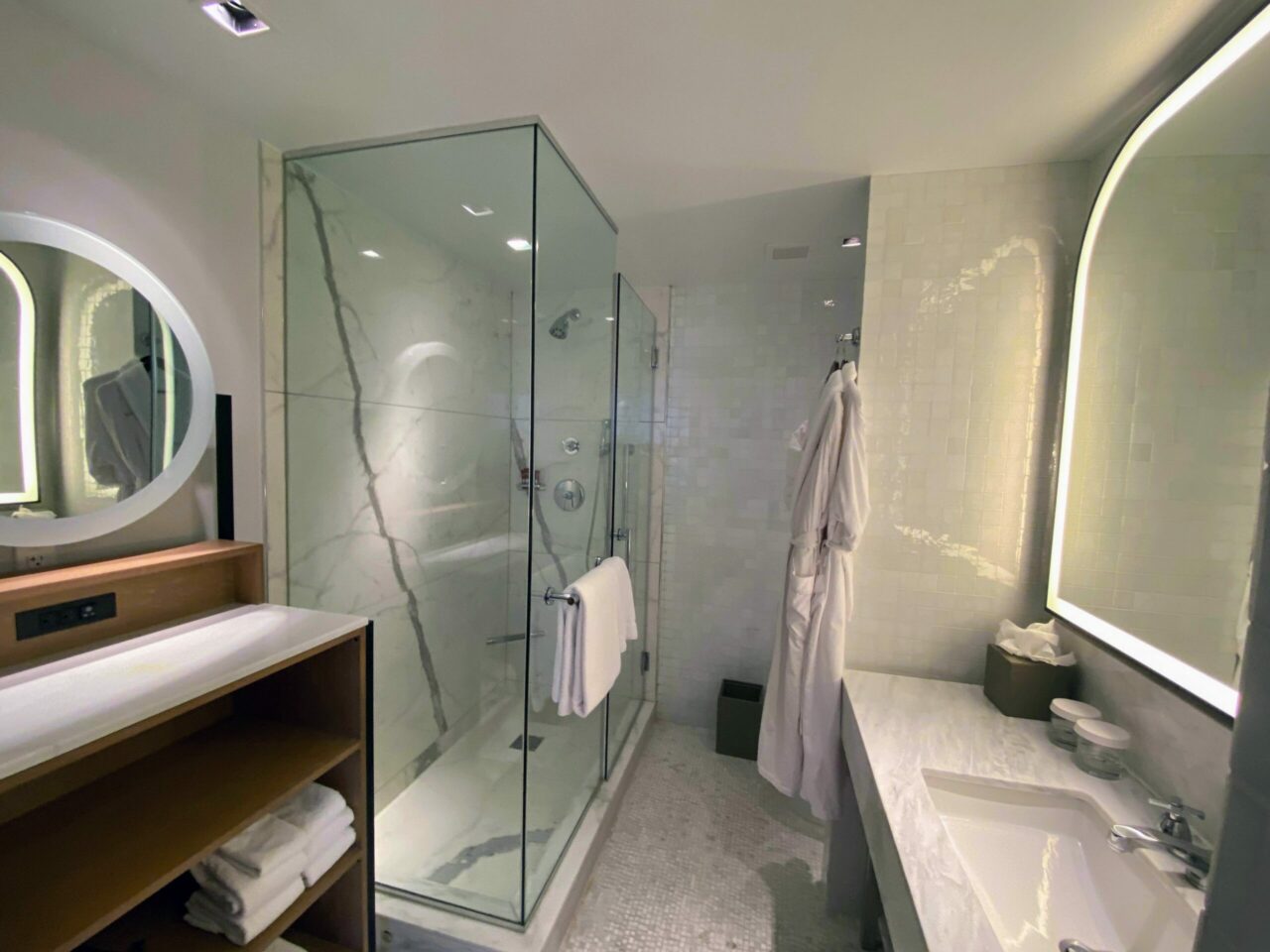 Conrad New York Midtown hotel shower room 