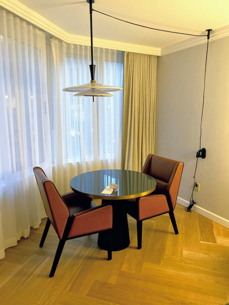 Conrad New York Midtown hotel dining area 