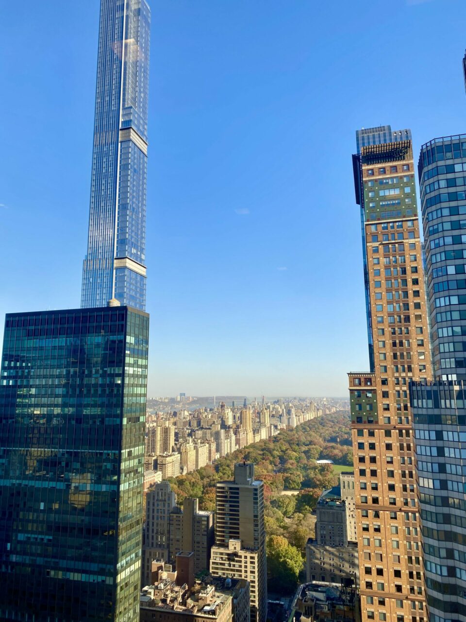 View of Central Park from Conrad New York Midtown hotel