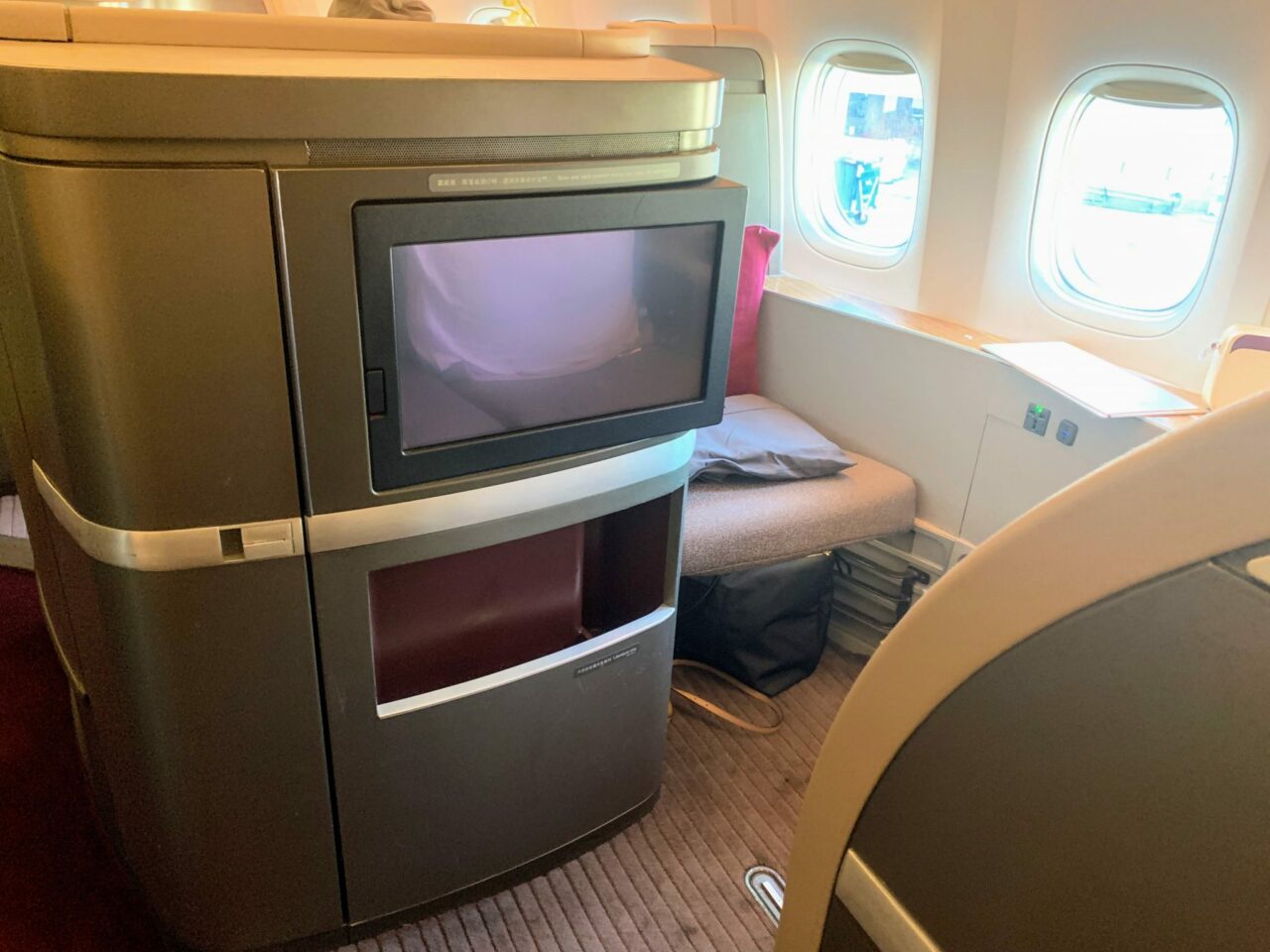 Cathay Pacific First Class IFE Screen