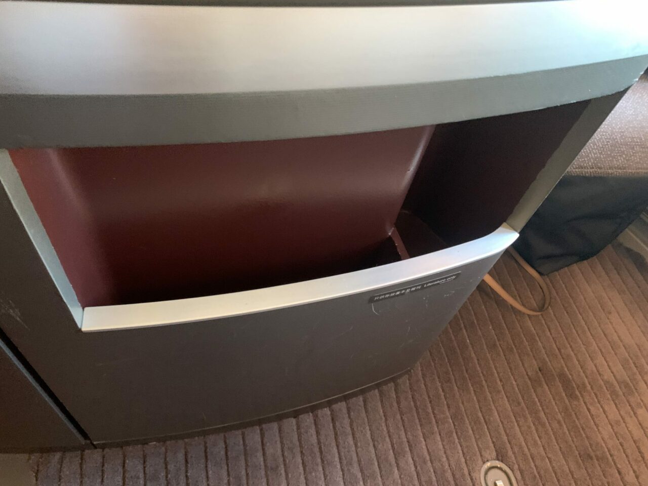 Cathay Pacific First Class Seat Storage