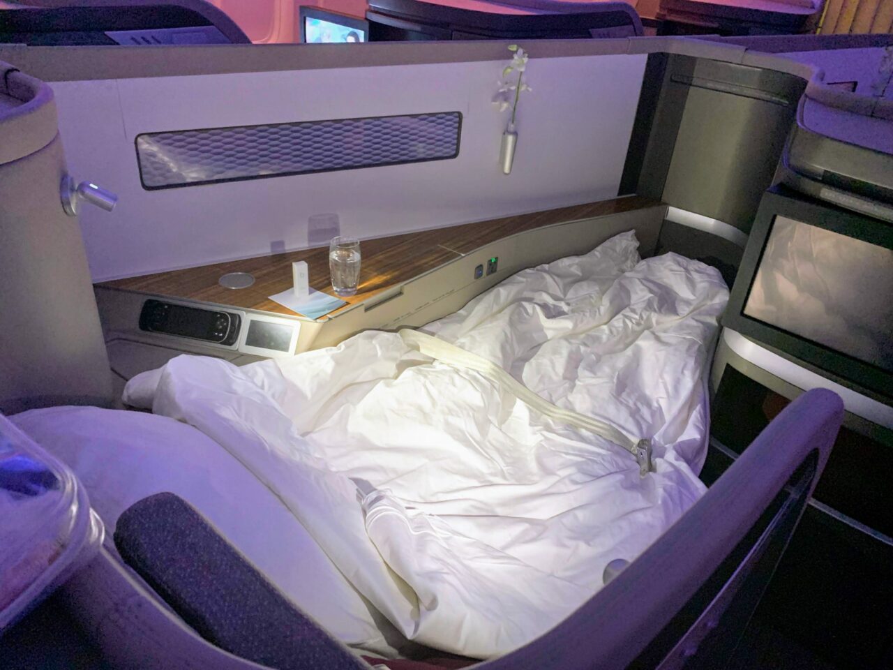 Cathay Pacific First Class Flat Bed