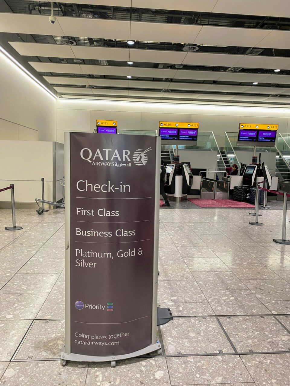Check in for Qatar 