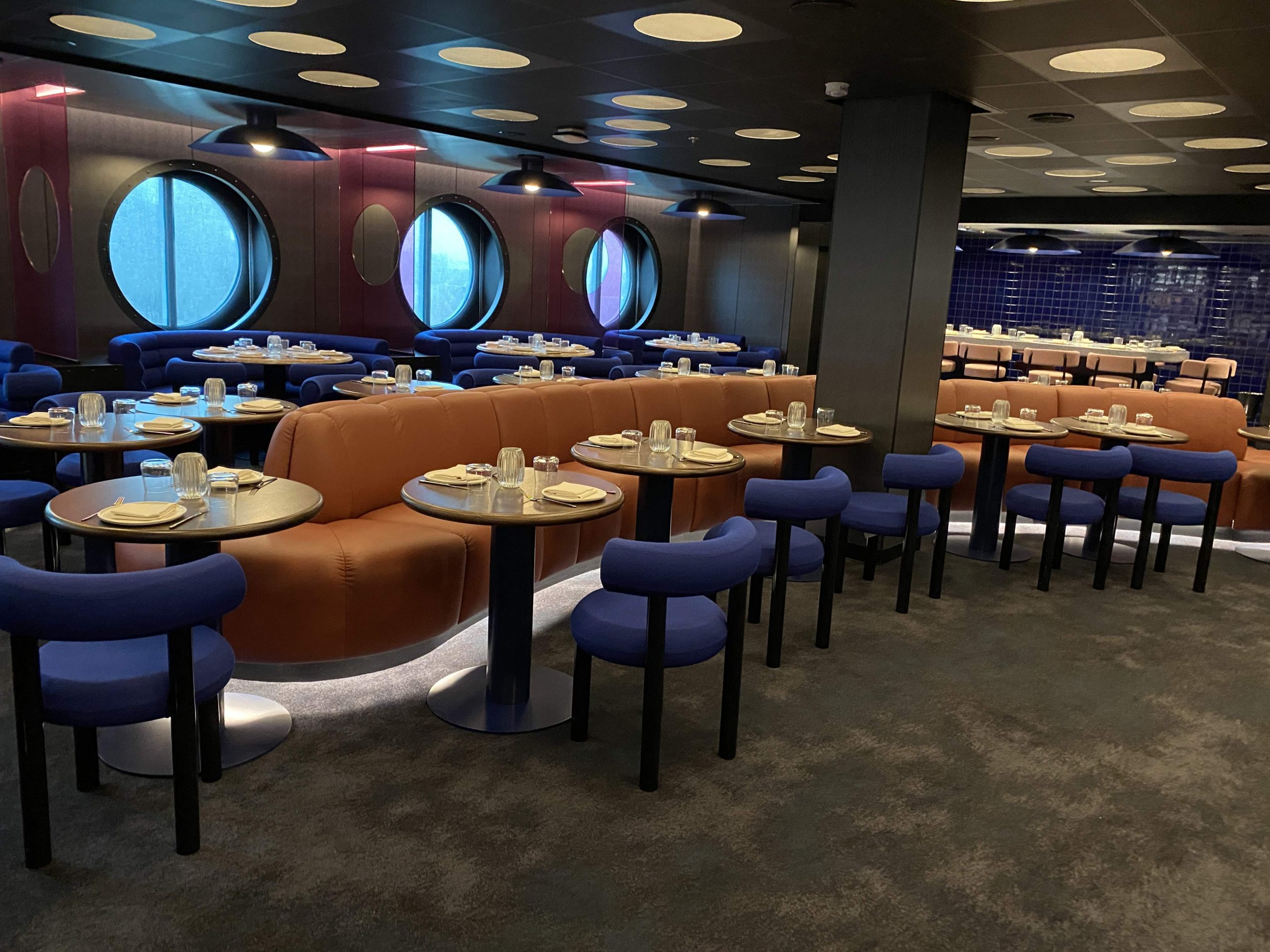 Virgin Voyages Scarlet Lady review save water, drink Champagne