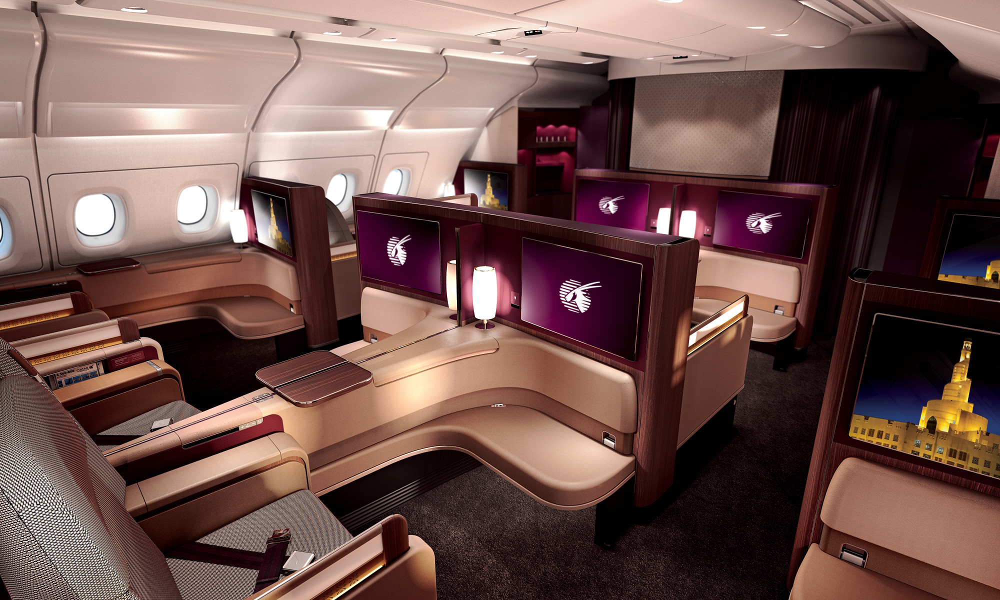 qatar first class cabin