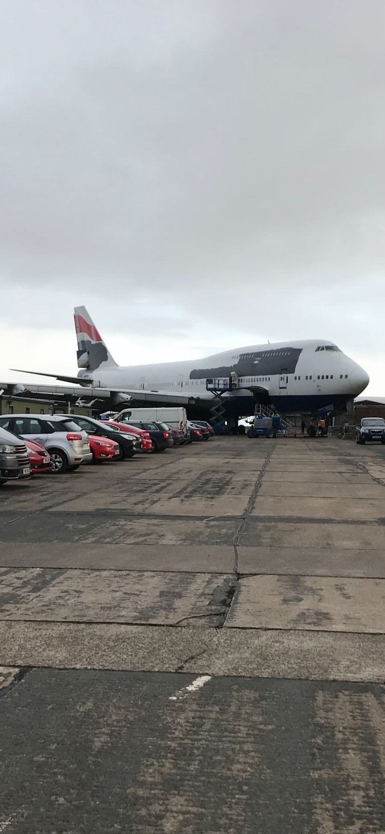 Ex British Airways 747-400 G-BNLN at St Athan awaiting her fate