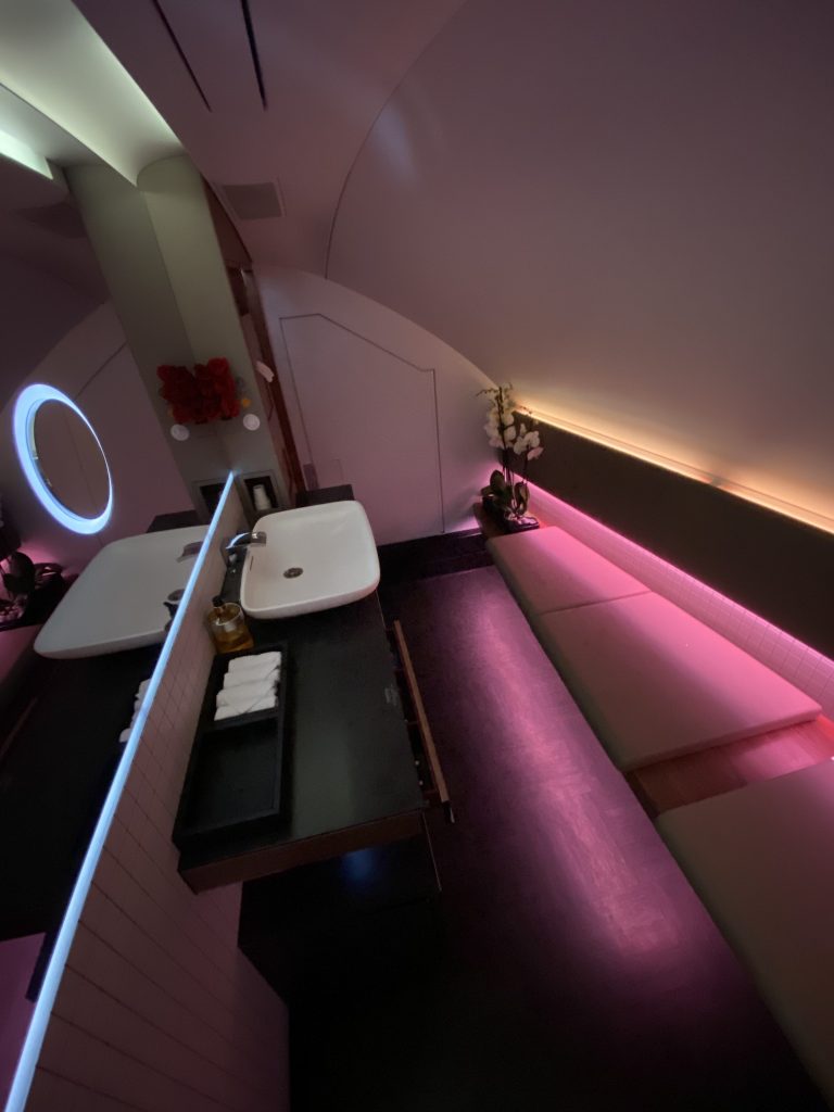 Qatar Airways First Class A380 Restroom 