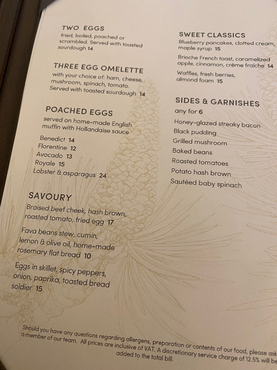 Cedar Menu 