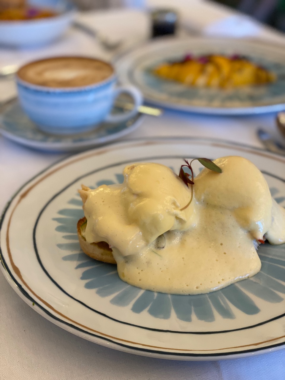 Eggs benedict with a delightfully light foaming hollandaise