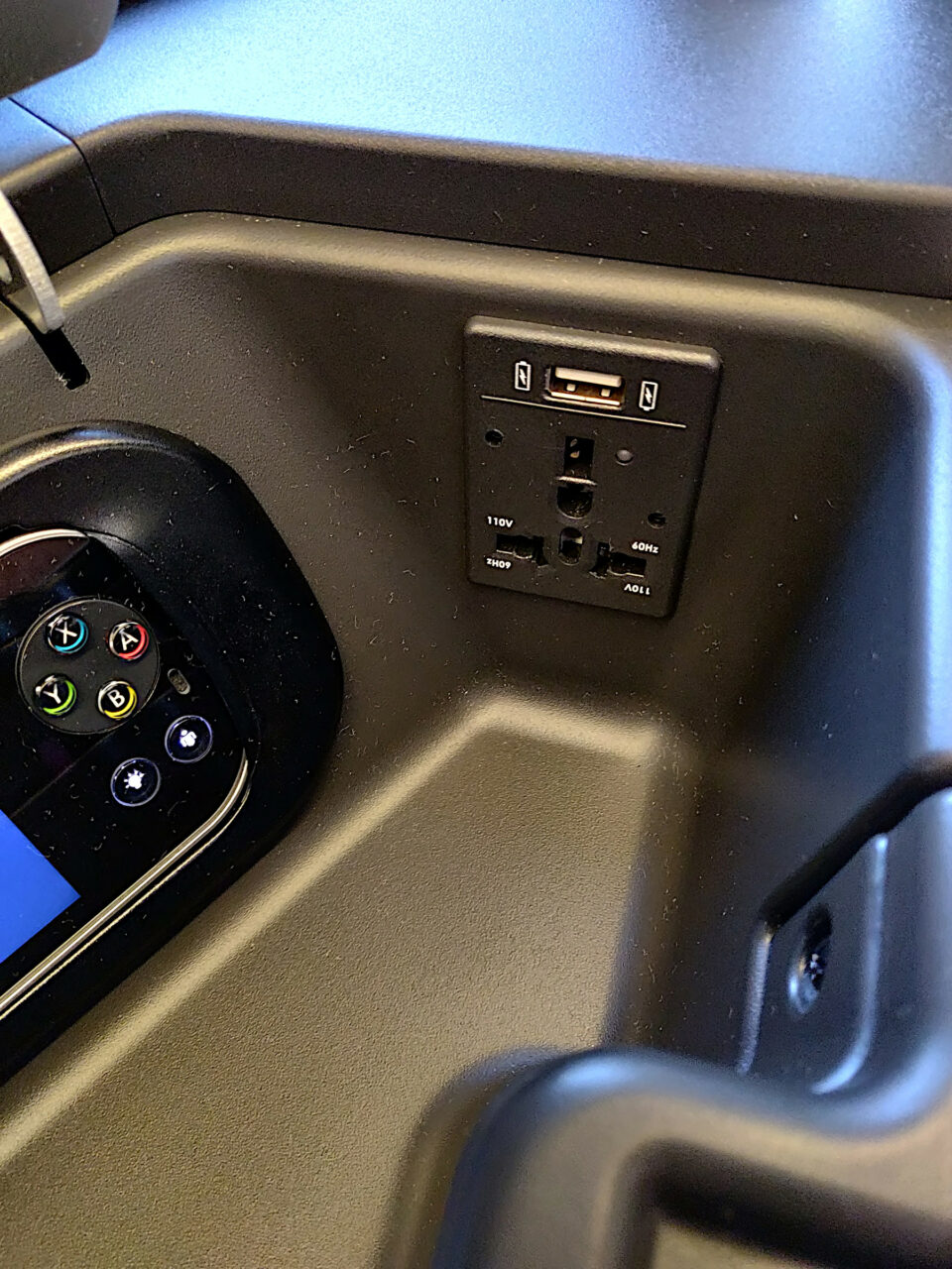 Virgin Atlantic Upper Class Suite socket
