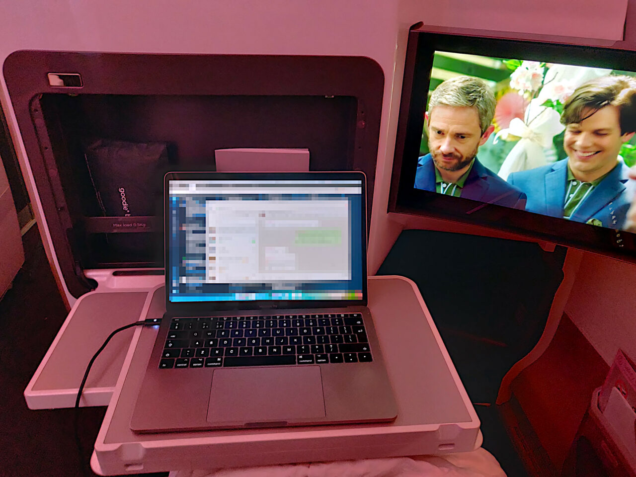 Virgin Atlantic Upper Class Suite IFE Screen and Workspace 