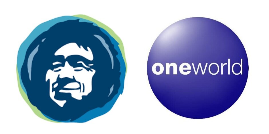 Alaska Airlines paired with Oneworld logo