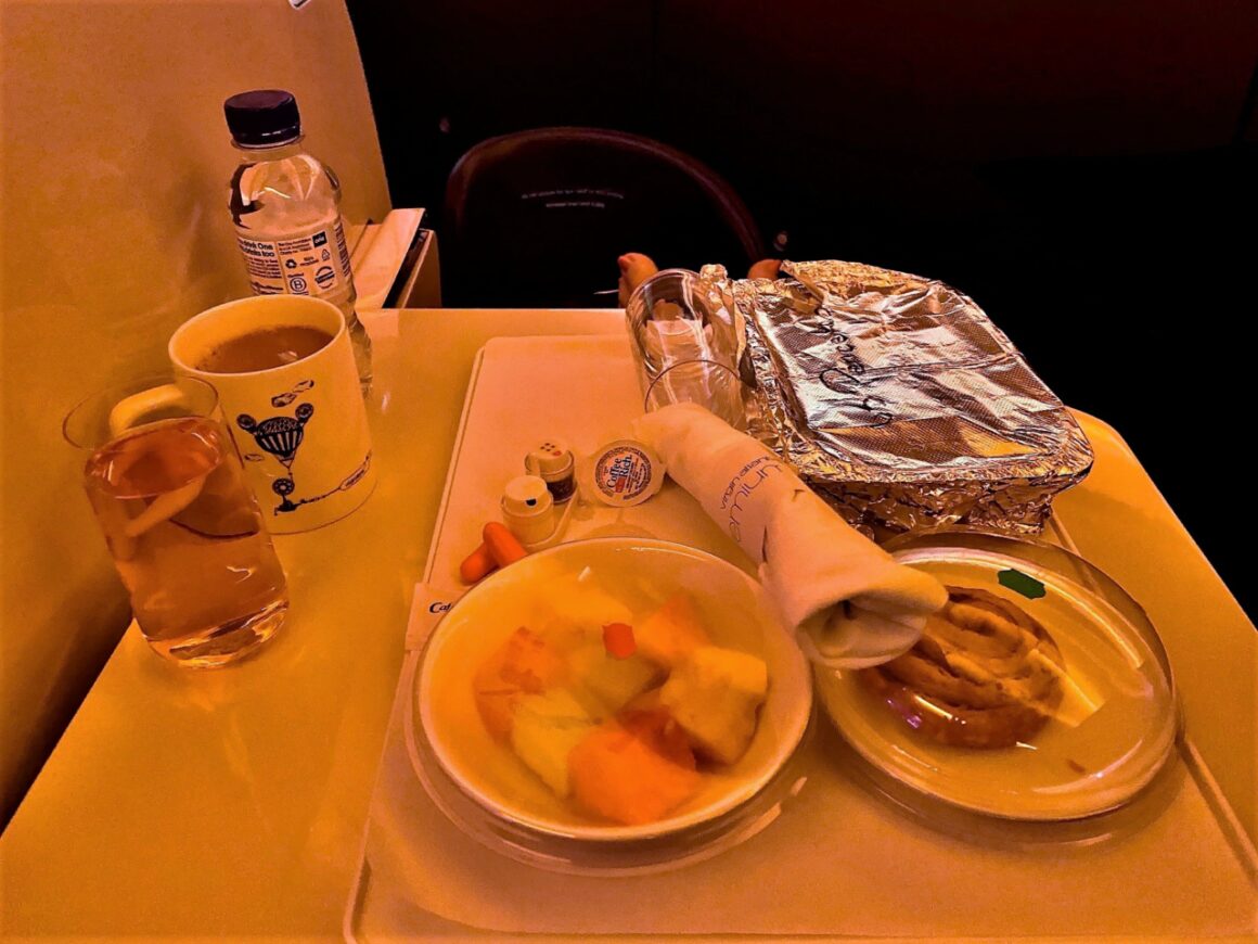 Virgin Atlantic B787-9 Upper Class Breakfast