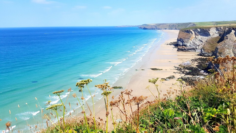 Scenic View Of Sea Against Sky Newquay