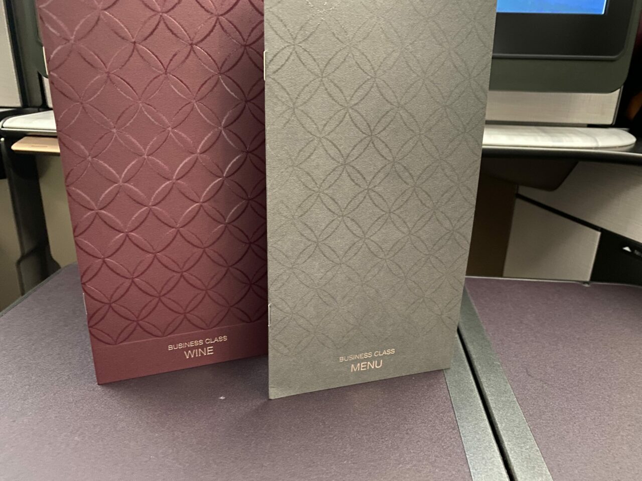 Qatar A350-1000 QSuites Menu