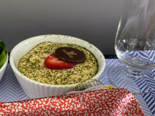 Custard at BA Club Europe A321 neo 