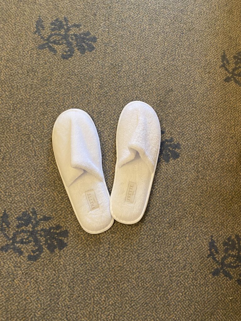 Slippers at the Castillo Son Vida hotel