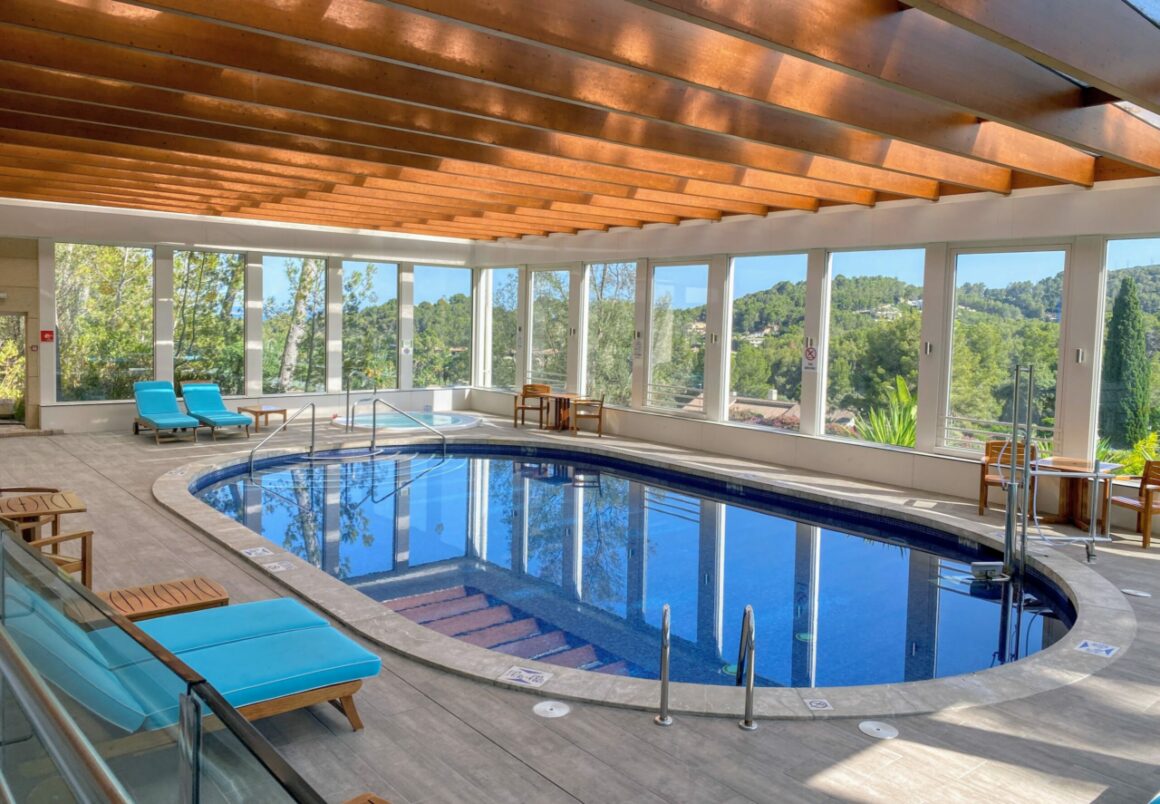 Indoor Pool and Jacuzzi at Castillo Son Vida