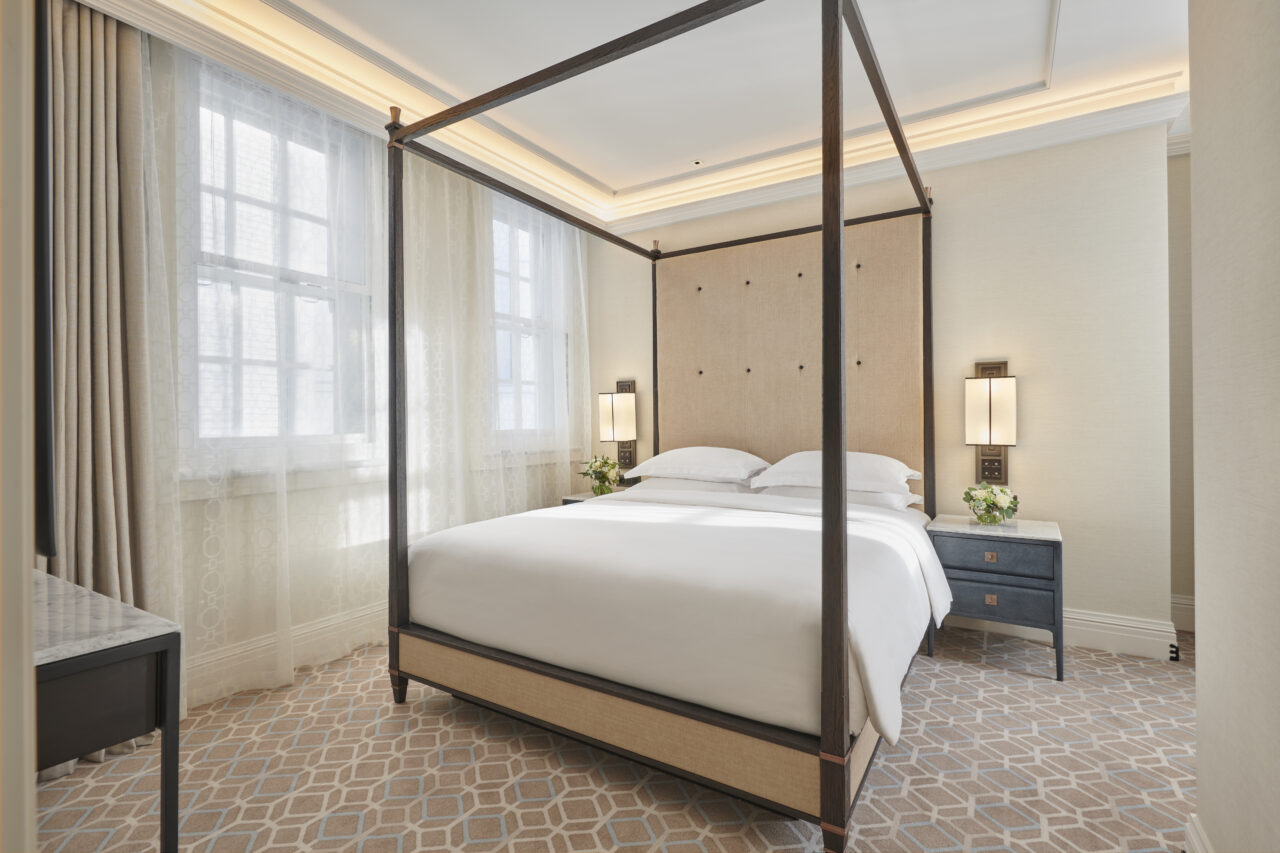 Sherlock Suite Bedroom at Great Scotland Yard Hotel London