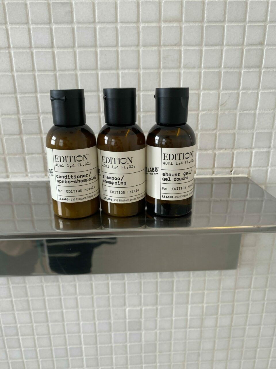 The London EDITION hotel toiletries