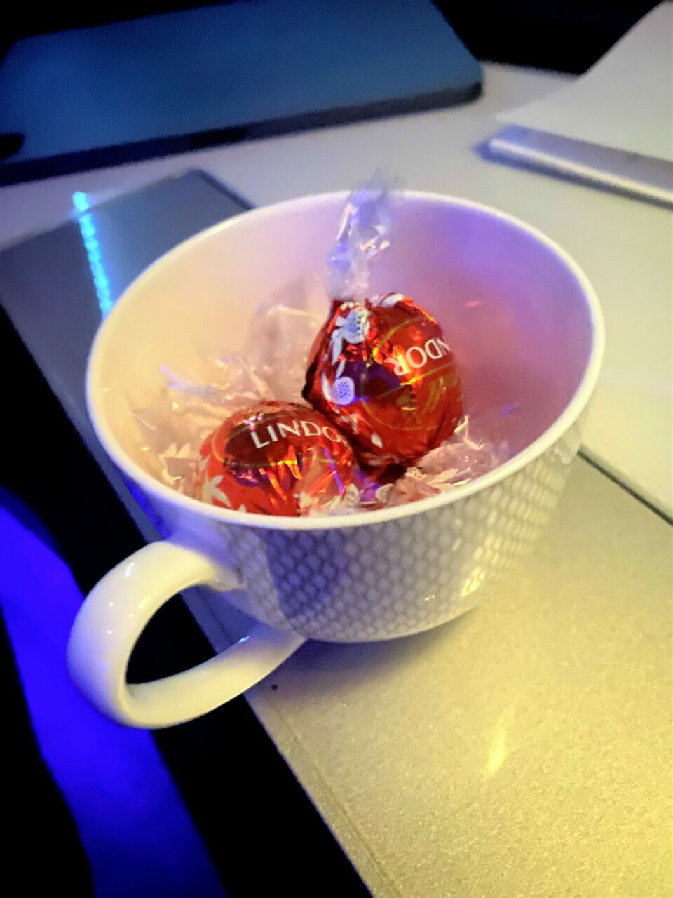 Candy at British Airways new B777-300 First suite