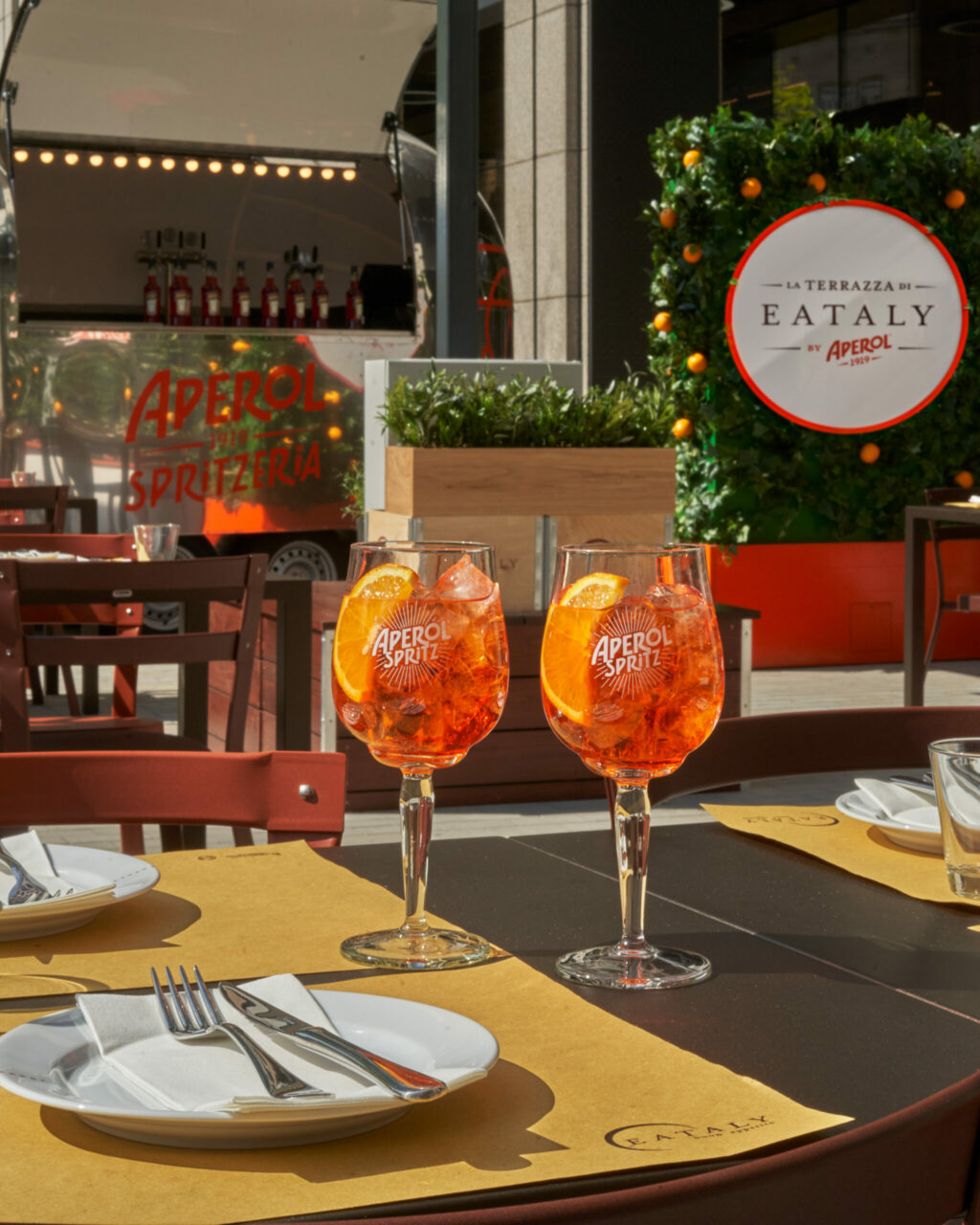 Aperol-themed La Terrazza restaurant 