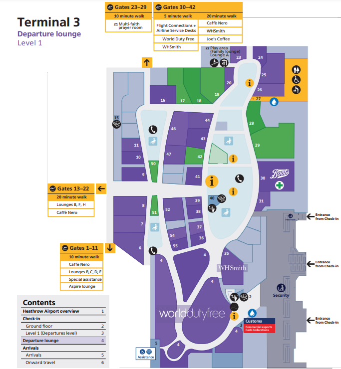 Terminal 3 Map 