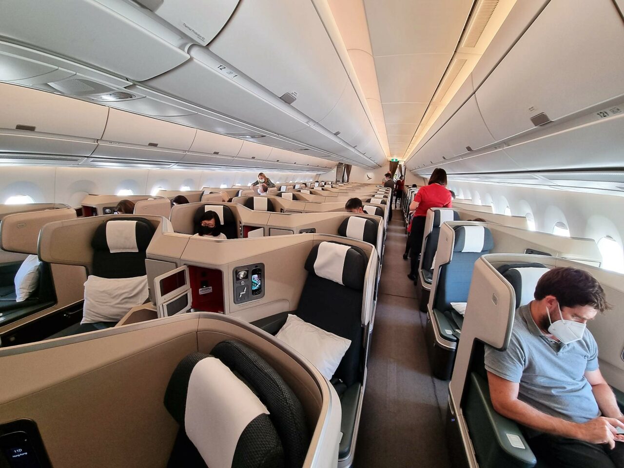 Cathay Pacific Business Class cabin