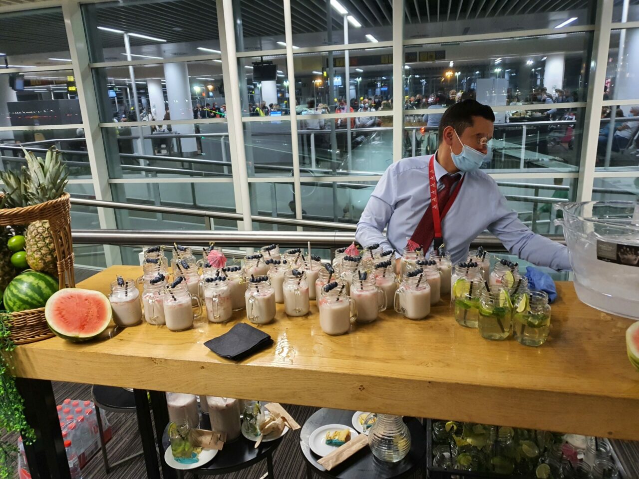 Air Belgium A330-900neo Business class buffet 