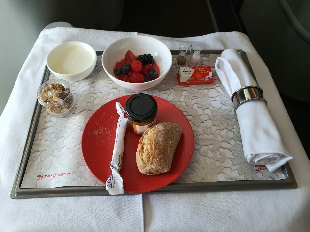 Air Belgium A330-900neo Business class second meal 