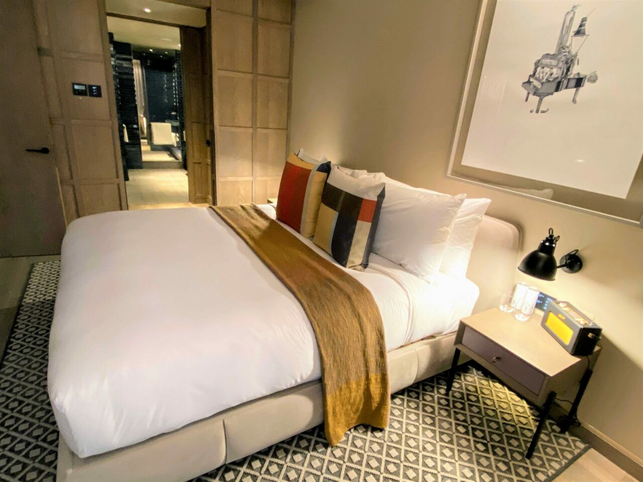 The Londoner hotel bedroom 