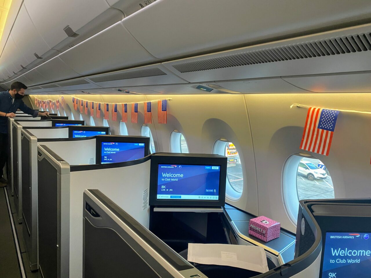 British Airways A350 Club Suites cabin
