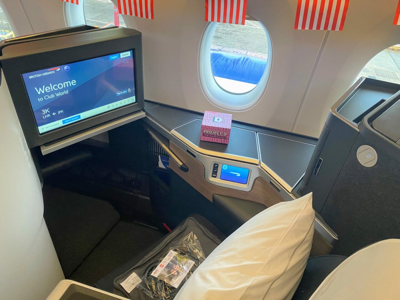 British Airways A350 Club Suites seat 3k