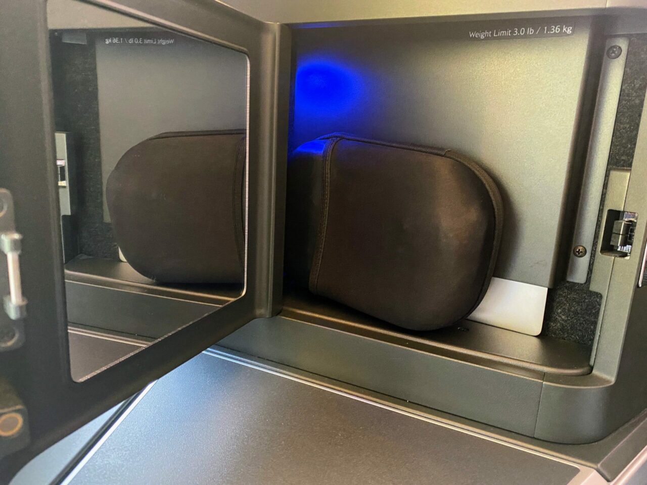 British Airways A350 Club Suites storage