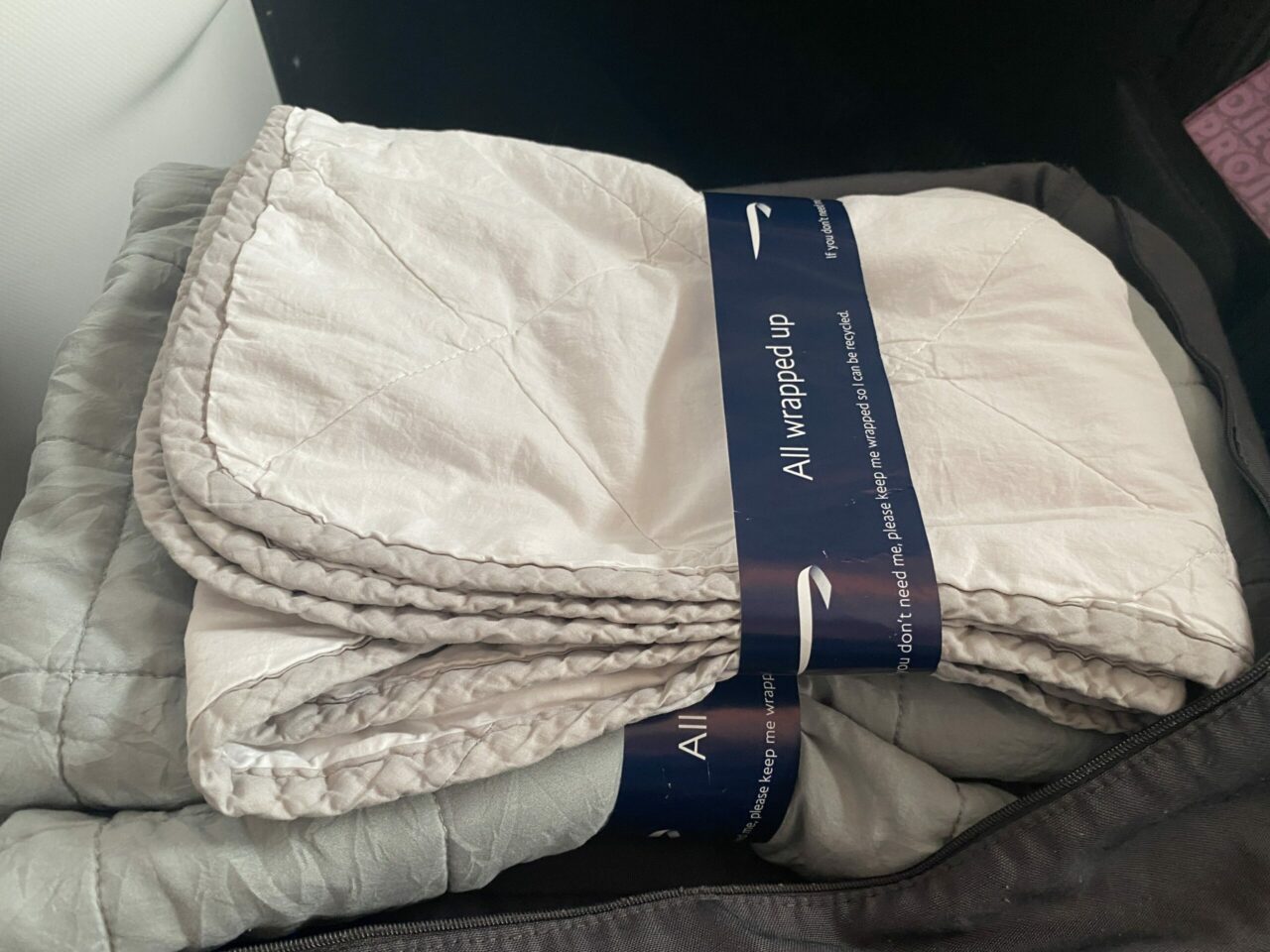 British Airways A350 Club Suites White Company bedding 